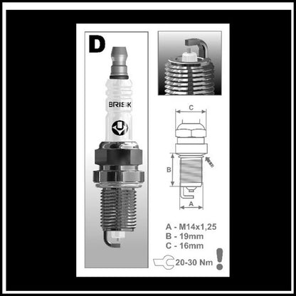 Serie 6 Candele Specifiche Gpl | Metano Adattabile Volkswagen Transporter T4 dal 1990-2003 BIBA-RICAMBI