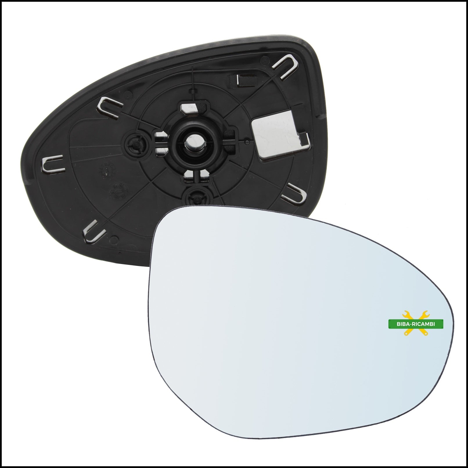 Piastra Specchio Retrovisore Lato Dx-Passeggero Per Mazda 2 II (DE) dal 2007-2015 BIBA-RICAMBI