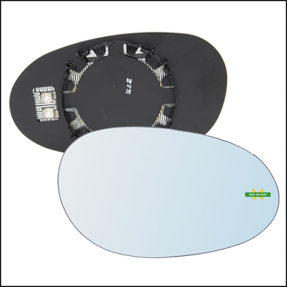 Piastra Specchio Retrovisore Termica Lato Dx-Passeggero Per Smart Fortwo I (450) dal 2004-2007 BIBA-RICAMBI