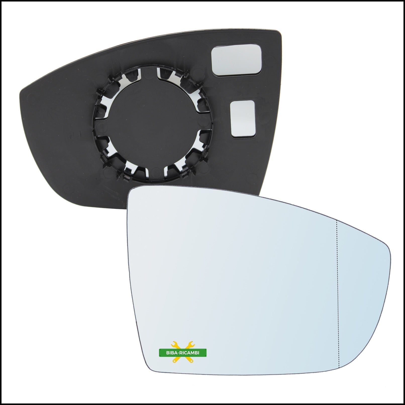 Piastra Specchio Retrovisore Asferica Lato Dx-Passeggero Per Ford Galaxy II (WA6) dal 2006-2015 BIBA-RICAMBI