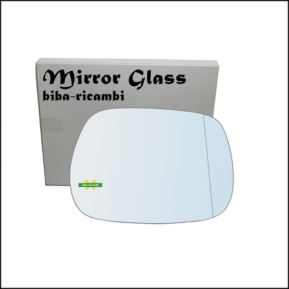 Aspherical Rearview Mirror Glass Right Passenger Side For Toyota Avensis (T25) from 2003-2008