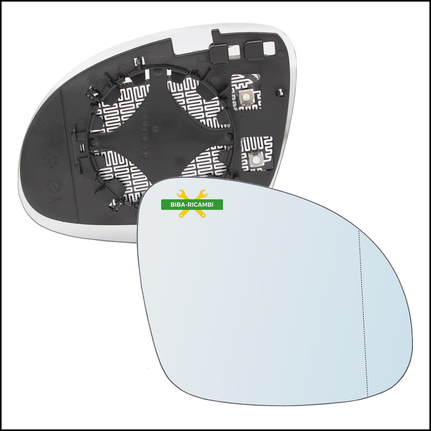 V. Aspherical Thermal Rearview Mirror Plate Right Side - Passenger For Seat Alhambra I (7V8) only from 2004-2010