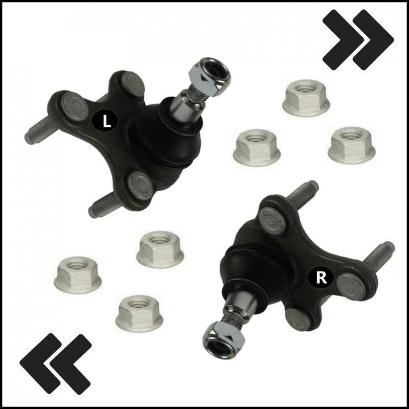 Kit Elimina Rumori Silent Block Trapezi Testine Biellette Sospensione Per VW Tiguan I (5N) dal 2007>