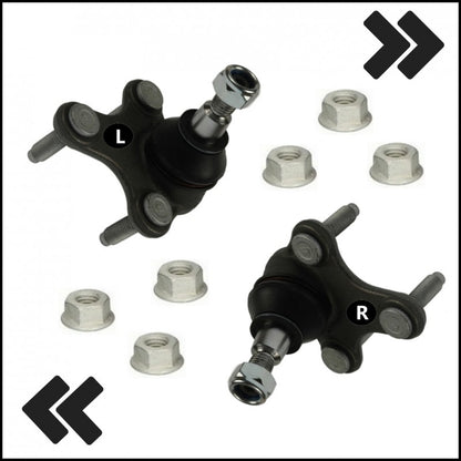 Kit Elimina Rumori Silent Block Trapezi Testine Biellette Sospensione Per Skoda Octavia II (1Z) dal 2004-2013