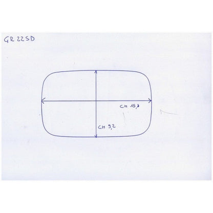 Vetro Specchietto Esterno Lato DX Compatibile Con Alfa Romeo 164 BIBA-RICAMBI