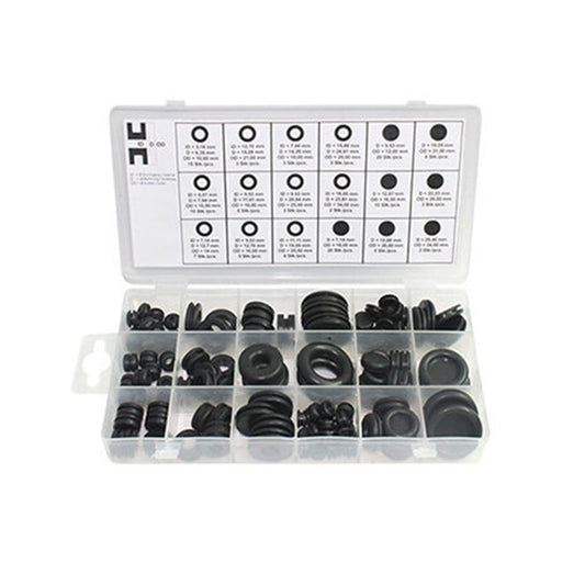 125pcs Rubber Grommets and Blind Plugs,