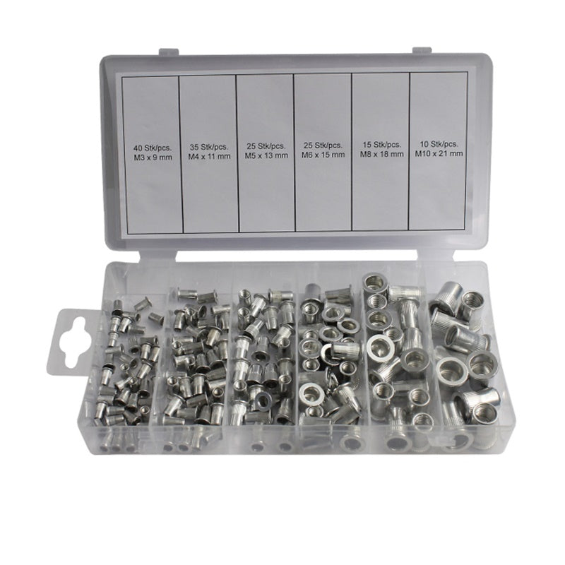 Set of 150 Aluminum Threaded Inserts