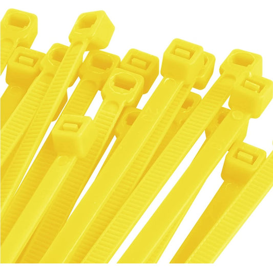 Professional Use Plastic Cable Ties 2.5 x 100 | Yellow Color (25Pcs)