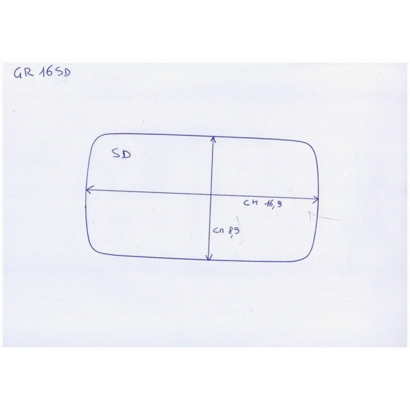 Exterior Mirror Glass Left Side Compatible With Alfa Romeo 145