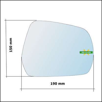 Vetro Specchio Retrovisore Asferico Lato Dx-Passeggero Per Great Steed II dal 2020> BIBA-RICAMBI