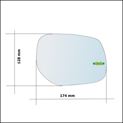 Heated Mirror Plate Right Side-Passenger For Infiniti QX30 from 2016&gt;