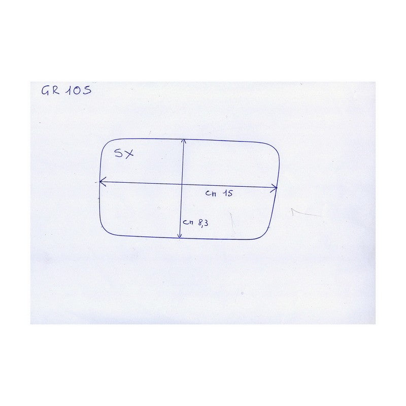 Vetro Specchietto Esterno Lato DX Compatibile Con Fiat Cinquecento dal 1991 al 1998 a Freddo BIBA-RICAMBI