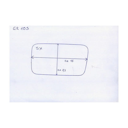 Vetro Specchietto Esterno Lato DX Compatibile Con Fiat Cinquecento dal 1991 al 1998 BIBA-RICAMBI