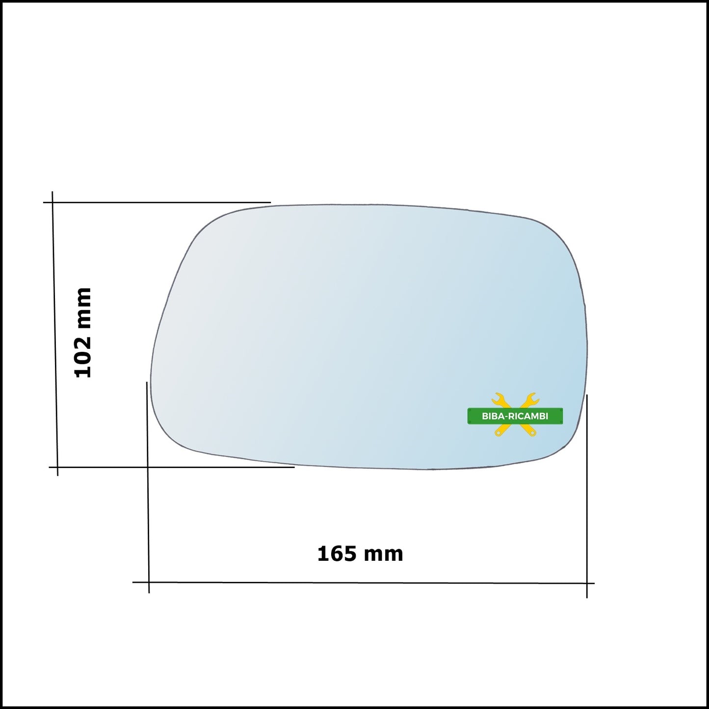 Vetro Specchio Retrovisore Asferico Lato Dx-Passeggero Per Lexus IS I (E1) dal 1999-2005