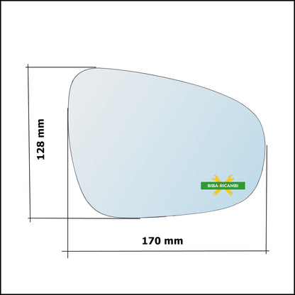 Vetro Specchio Retrovisore Asferico Lato Sx-Guidatore Per Lexus CT (ZWA10) dal 2010&gt;