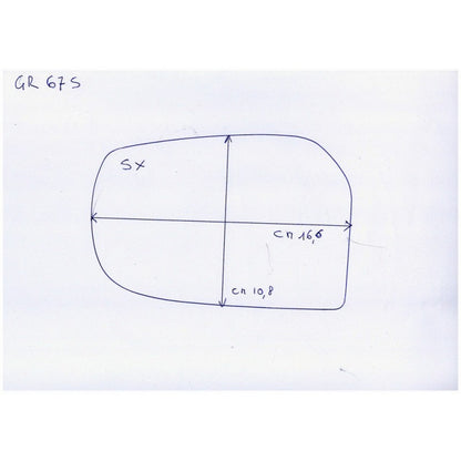 Exterior Mirror Glass Left Side Compatible With Punto Classic From 2009