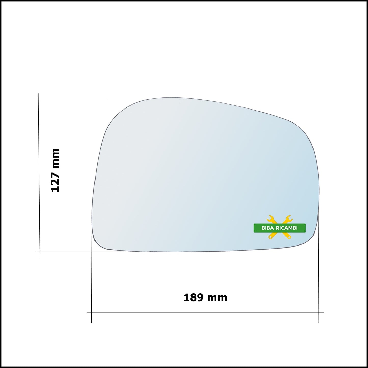 Vetro Specchio Retrovisore Asferico Lato Dx-Passeggero Per Ssangyong Musso (FJ) dal 1993-2005