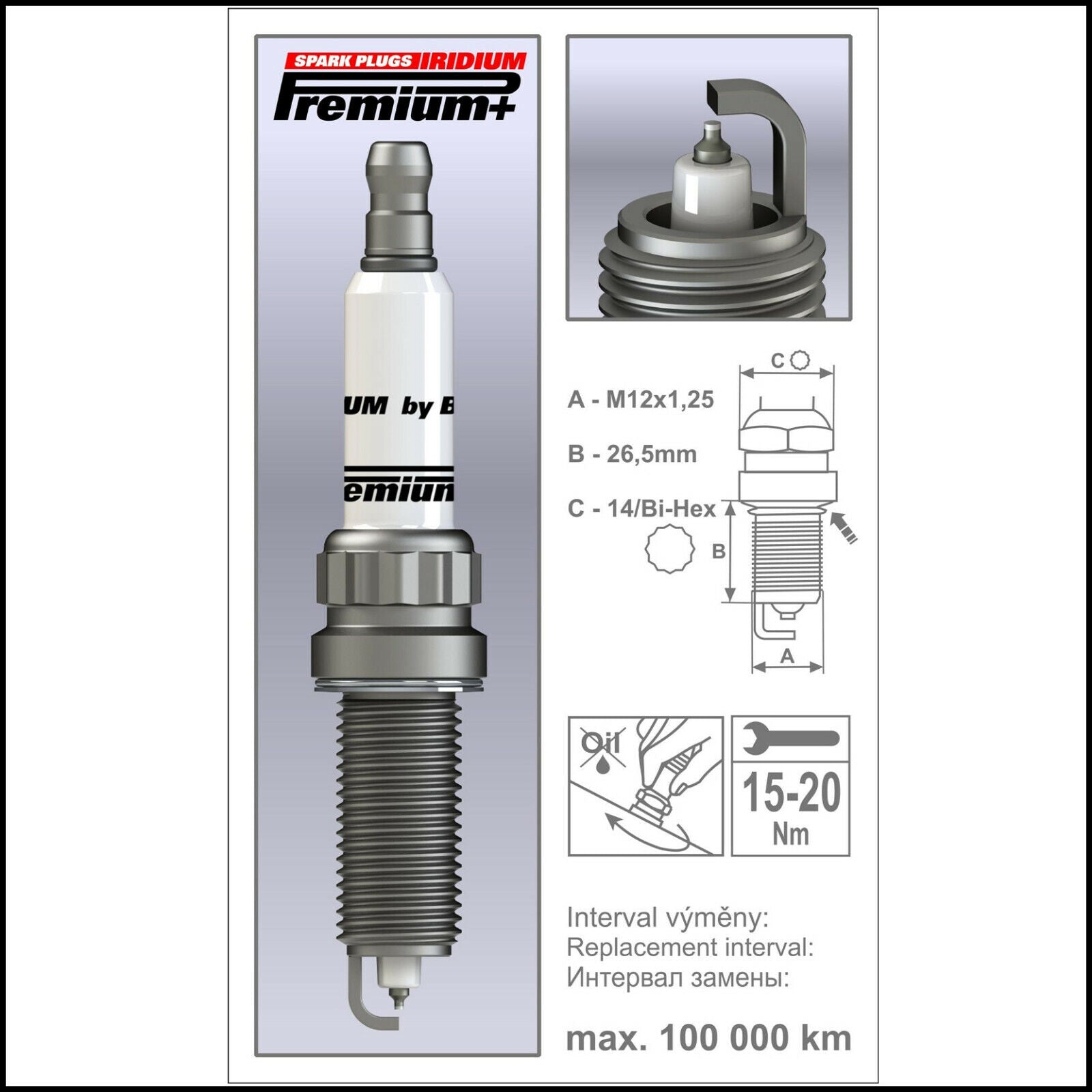 Candela Brisk Iridium Premium Compatibile Per Peugeot Partner 1.6 88KW Mot. EP6C BIBA-RICAMBI