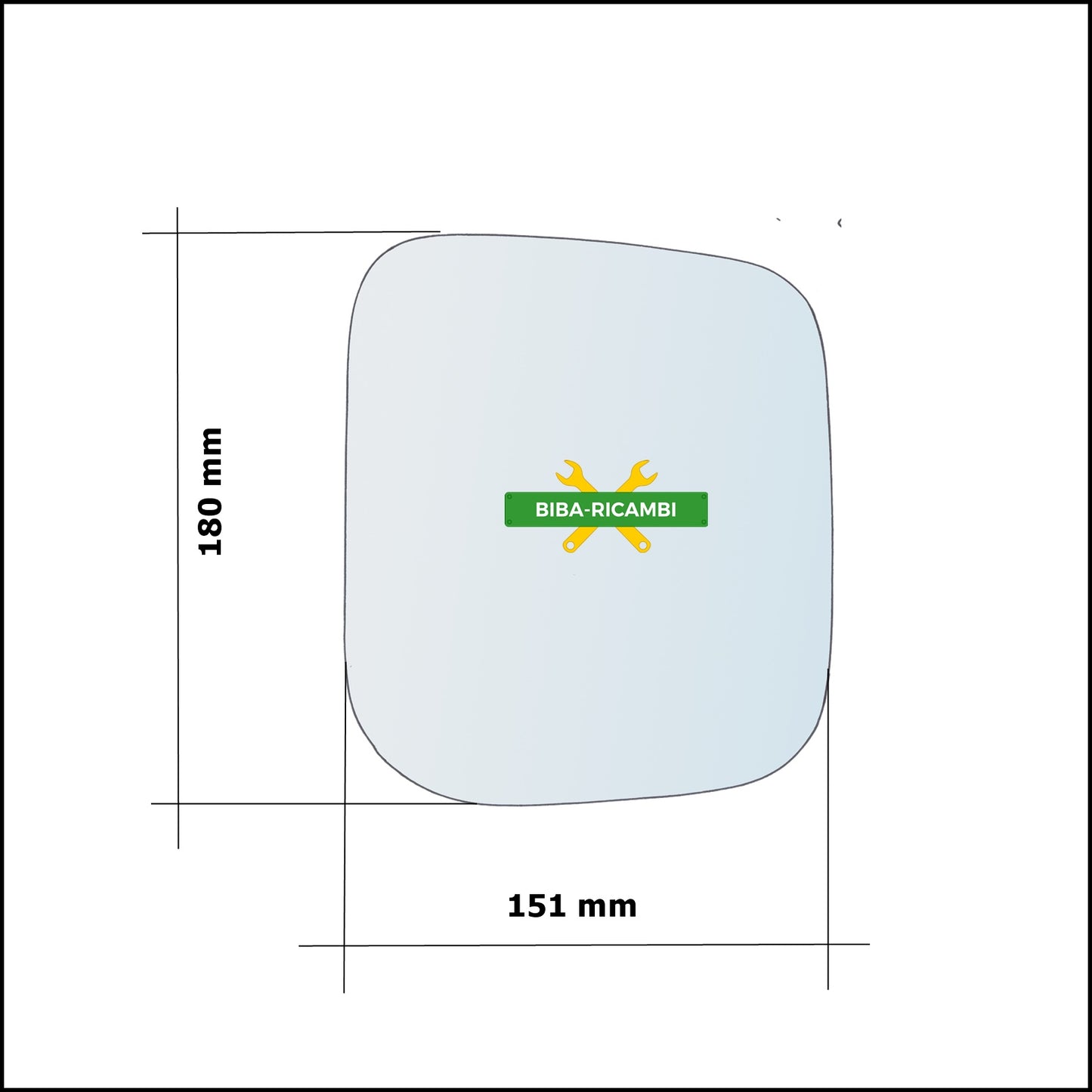 Vetro Specchio Retrovisore Asferico Lato Dx-Passeggero Per Mitsubishi Pajero Sport I (K7, K9) dal 1996&gt;