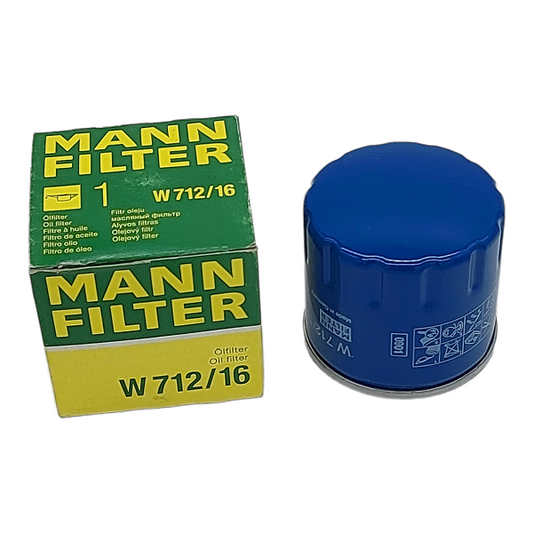 A. Filtro Olio Motore Compatibile Alfa Romeo | Fiat | Lancia Marca Mann Filter W712/16 BIBA-RICAMBI