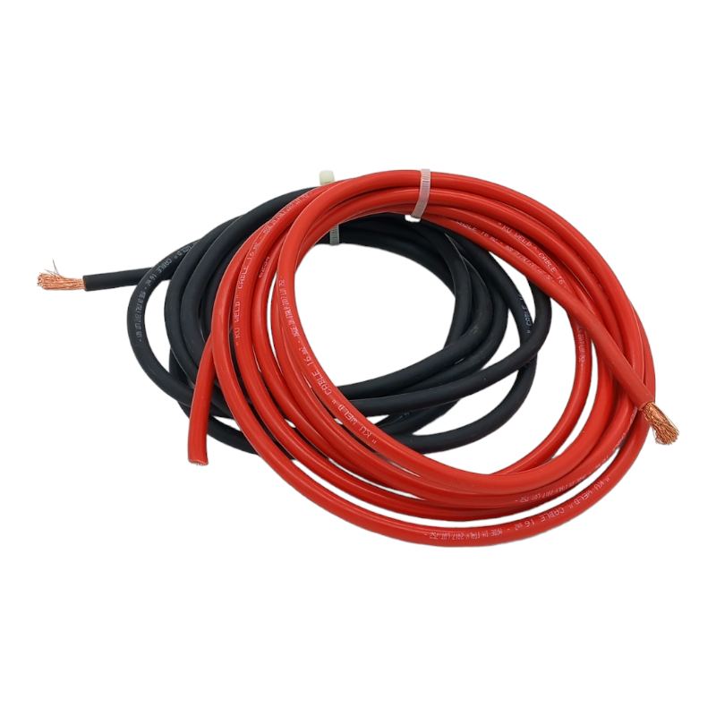 2 Cavi Professionali Per Pinze Batteria Auto Colore Rosso-Nero Sezione 16mm (3mt) BIBA-RICAMBI