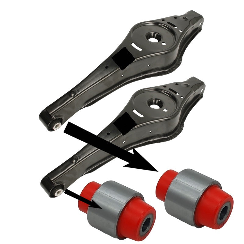 N°2 Reinforced Silent Blocks 80 ShA For Audi A3 II- Cabriolet (8P7) from 2008-2013