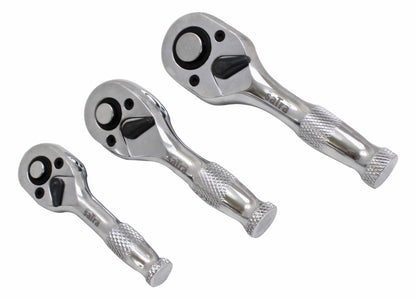 Mini Ratchets 3 pieces: 1/4″, 3/8″, 1/2″