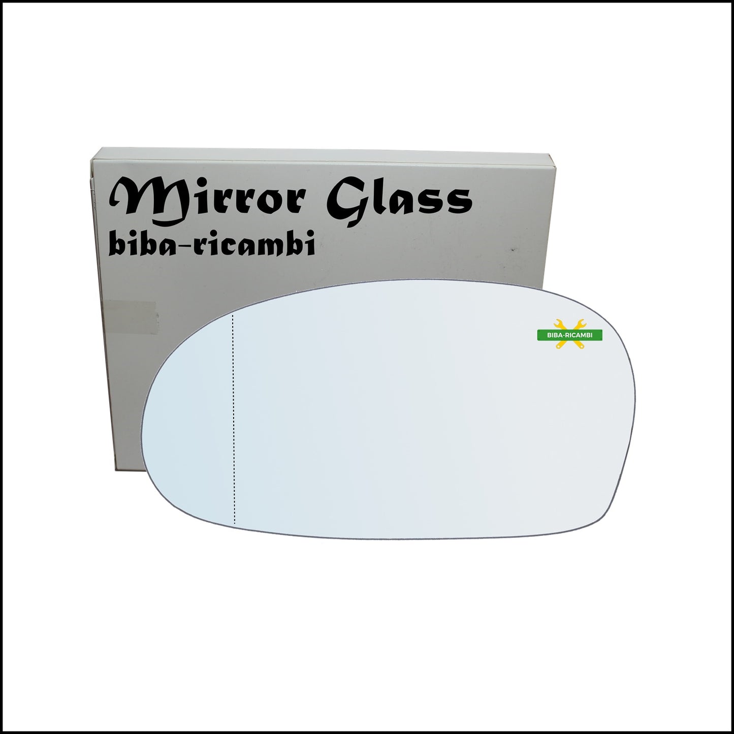 Aspherical Chrome Rearview Mirror Glass Left Driver Side For Kia Shuma I (FB) from 1996-2001