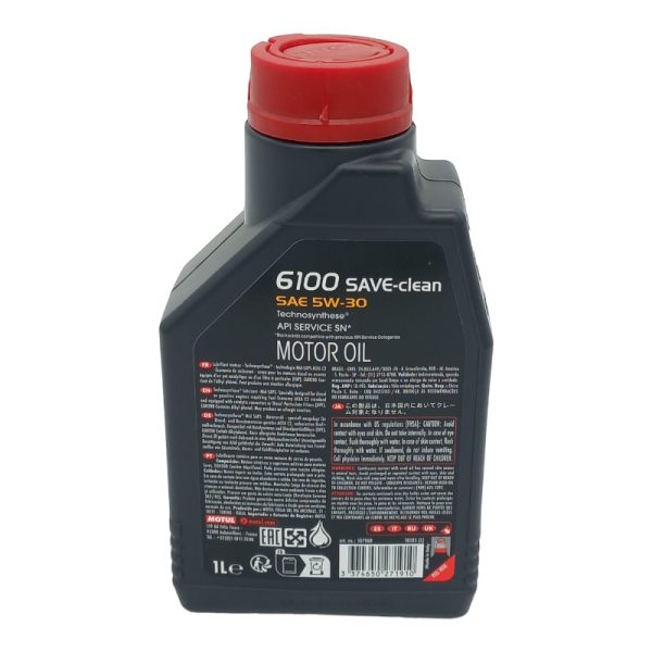 Motul 5W30 6100 X-Clean Save | 100% Sintetico