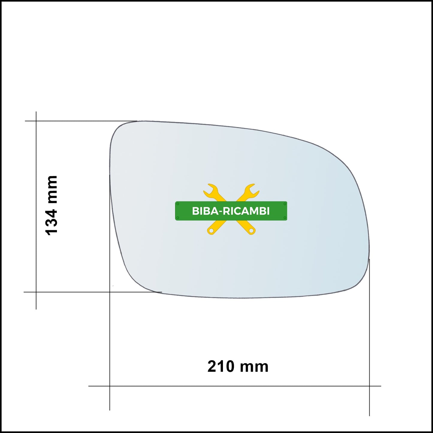 Vetro Specchio Retrovisore Cromato Asferico Lato Sx-Guidatore Per Opel Sintra (APV) dal 1996-1999