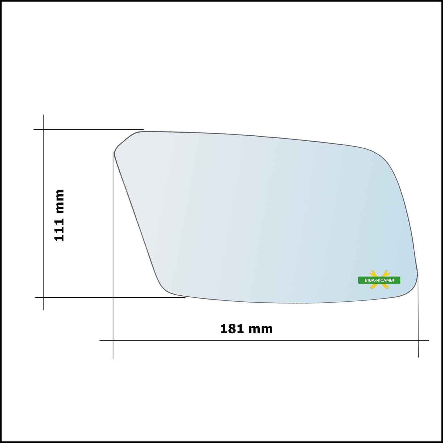 Aspherical Chrome Rear View Mirror Glass Left Driver Side For Volvo 440 (445) only from 1994-1997