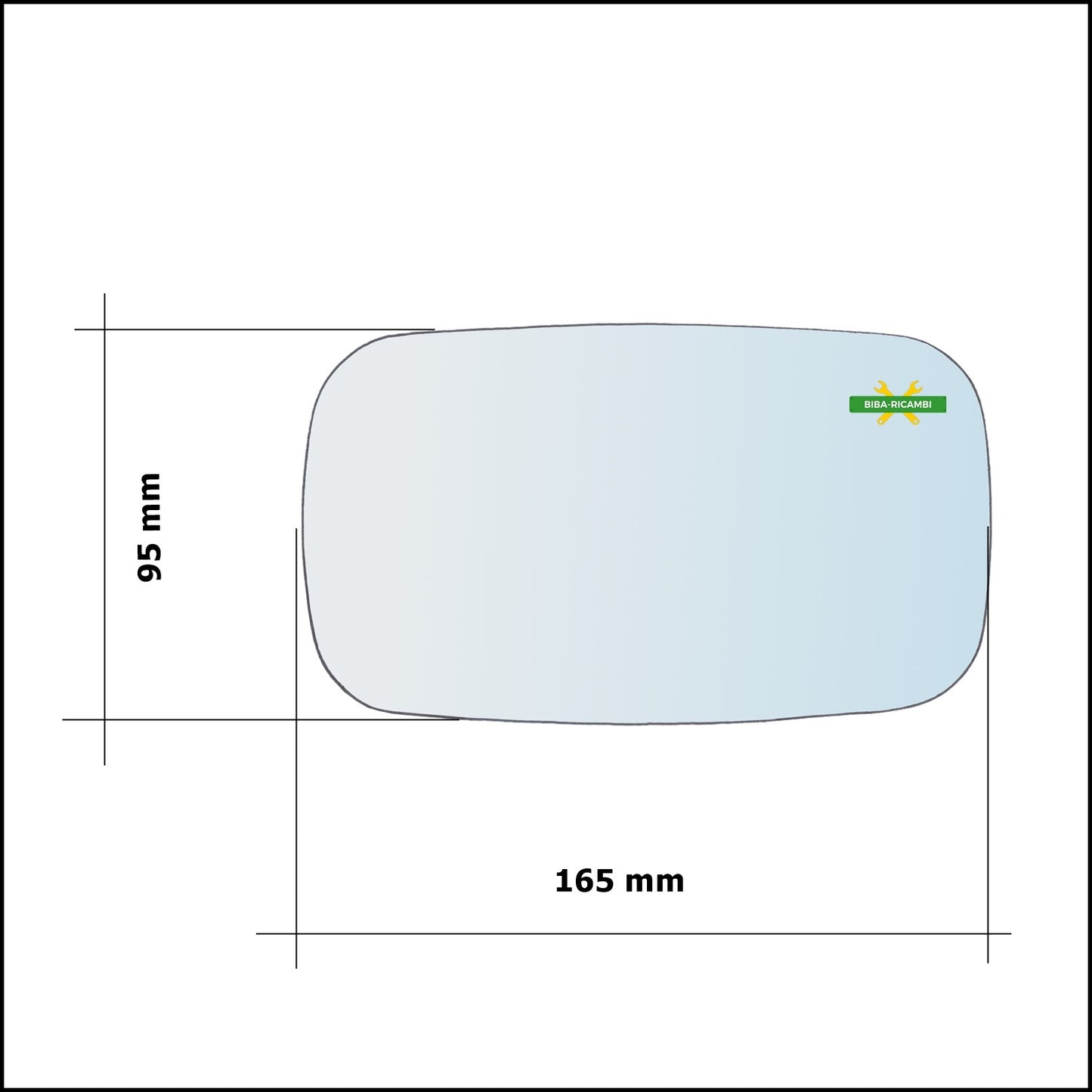 Aspherical Chrome Rearview Mirror Glass Right Passenger Side For Fiat Palio (178) from 1996&gt;