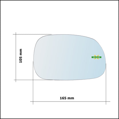 Aspherical Chrome Rearview Mirror Glass Right Passenger Side For BMW Z3 (E36) from 1995-2003