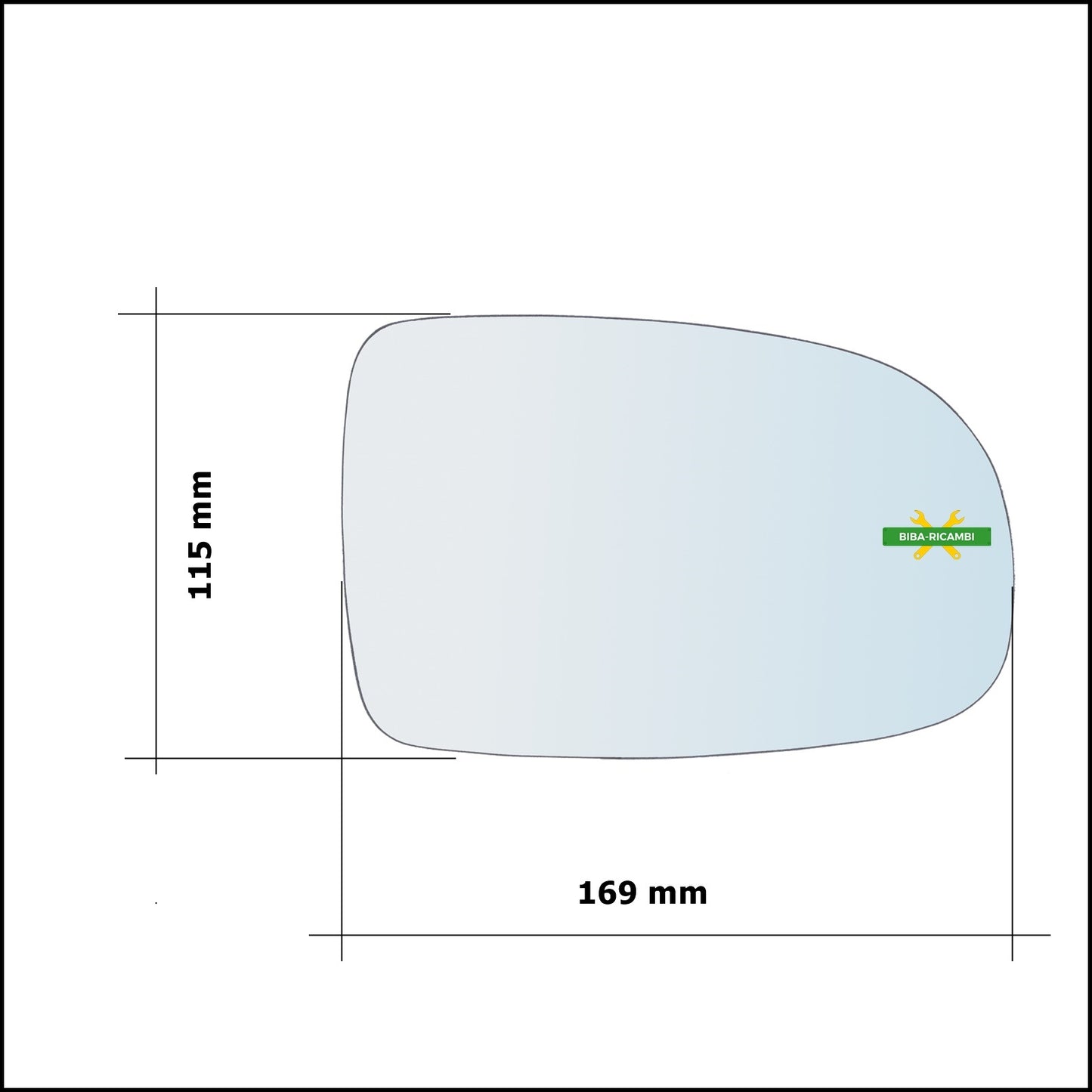 Aspherical Chrome Rearview Mirror Glass Left Driver Side For Opel Tigra B (X04) from 2004-2010