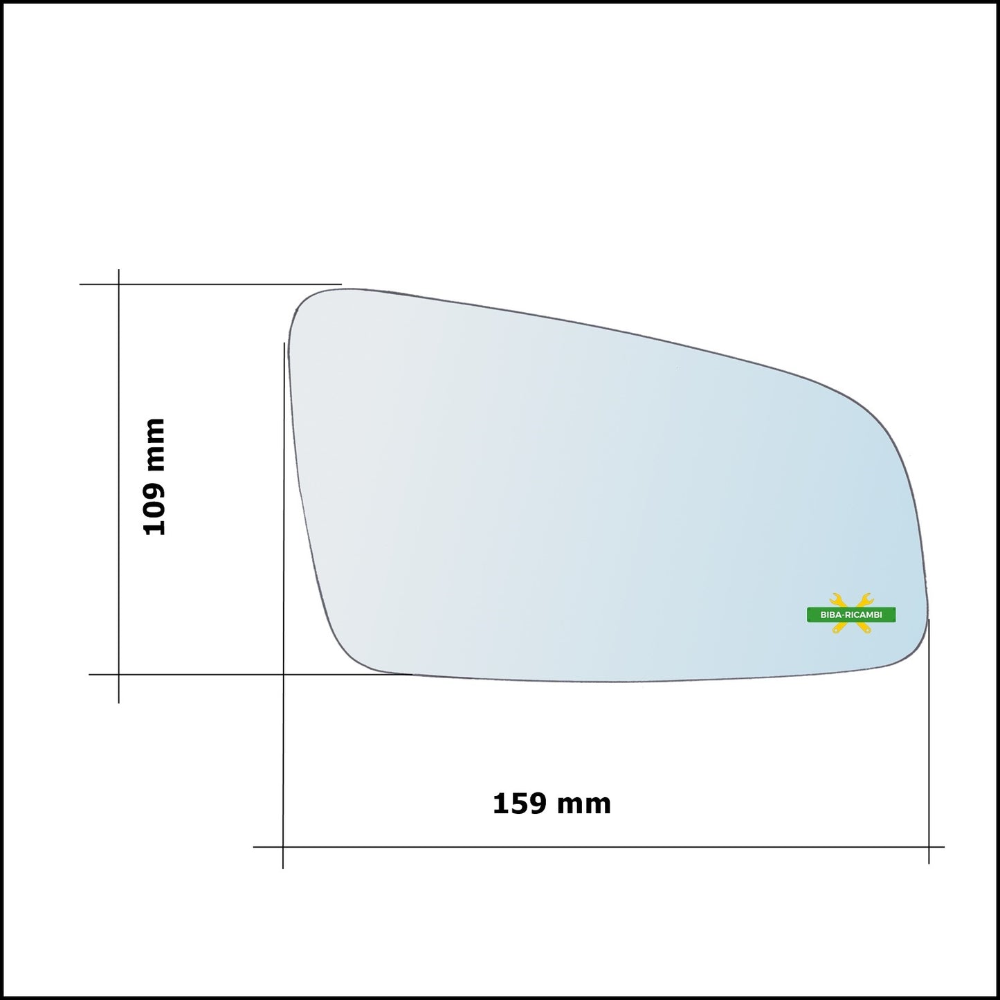 Aspherical Chrome Rearview Mirror Glass Left Driver Side For Opel Zafira B (A05) only from 2005-2008