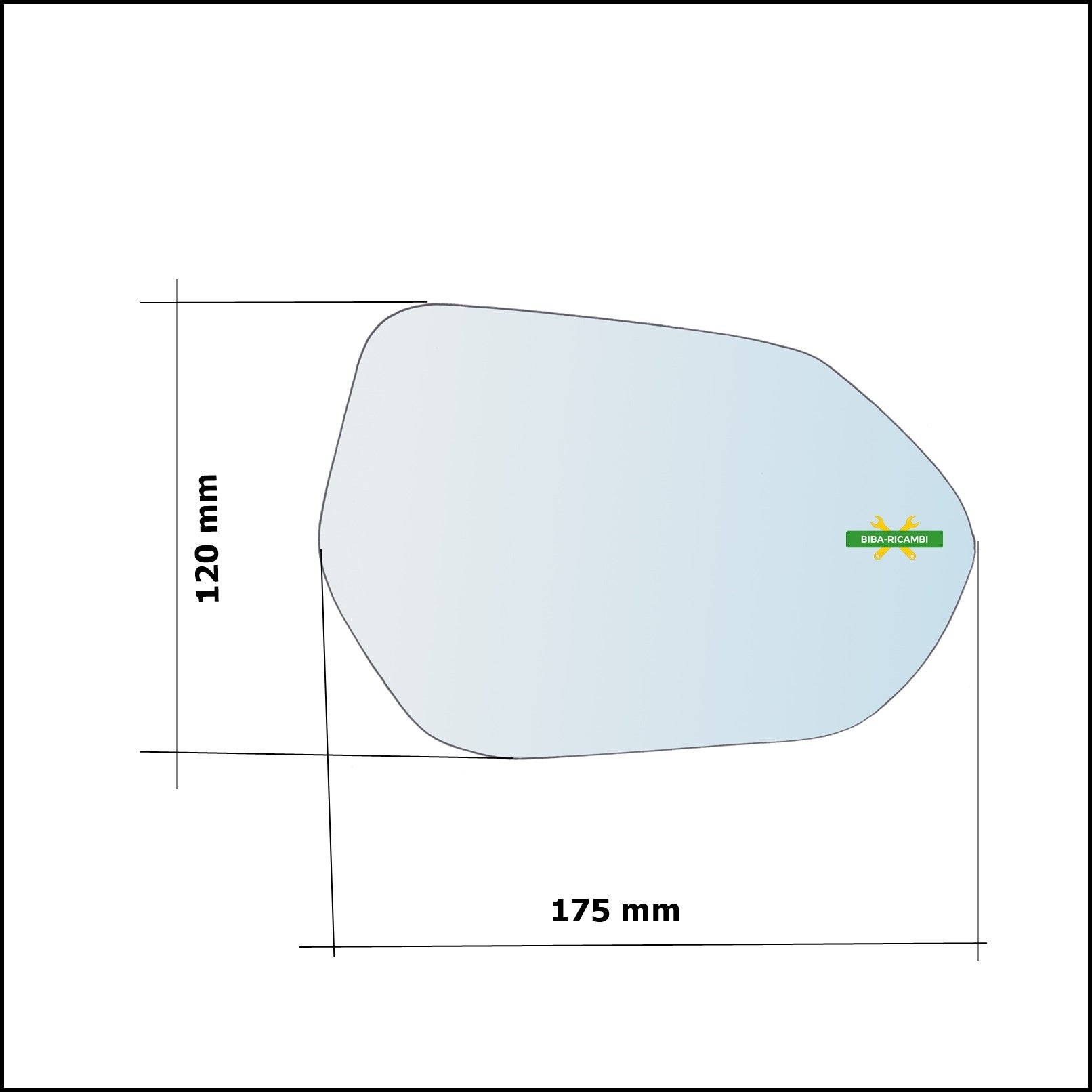 Vetro Specchio Retrovisore Lato Guidatore Compatibile Per Suzuki Swace 2020> BIBA-RICAMBI