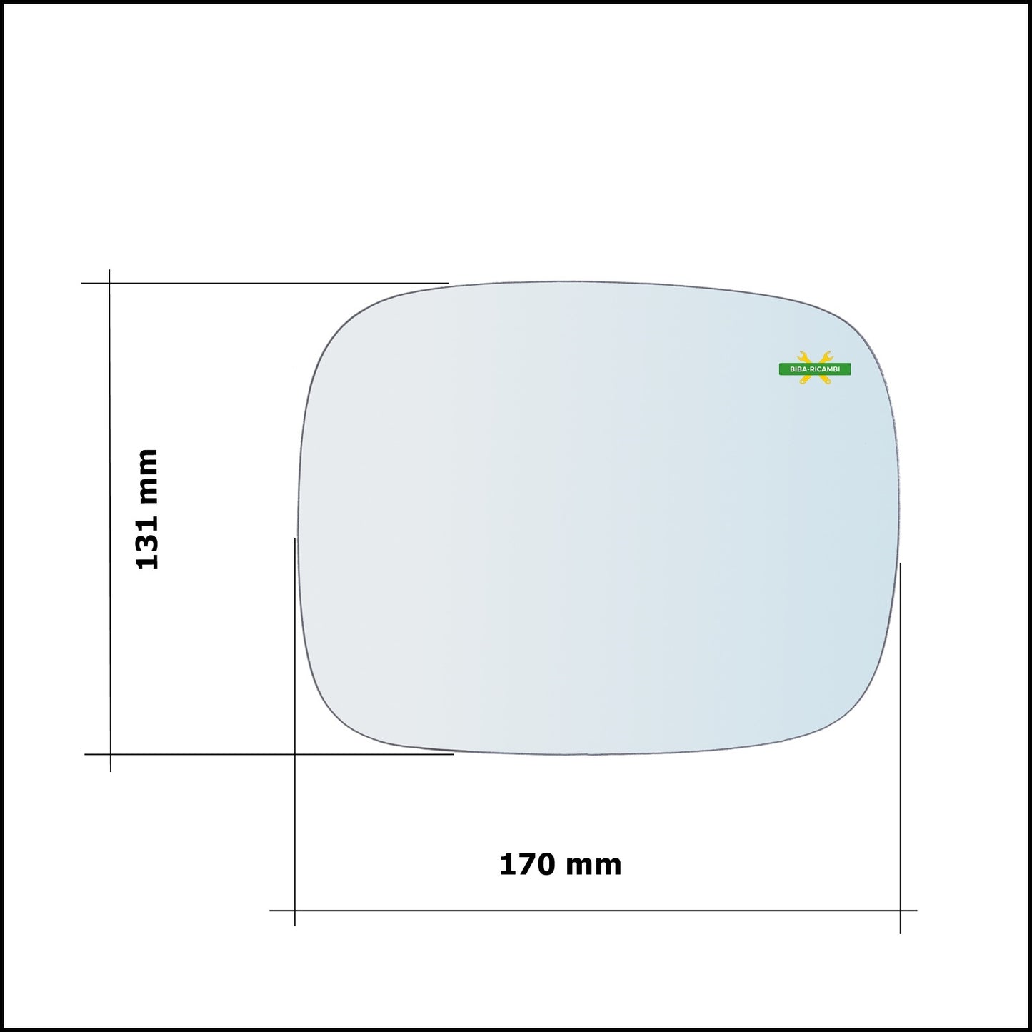 Vetro Specchio Retrovisore Cromato Asferico Lato Dx-Passeggero Per Volvo XC70 II (136) dal 2007&gt;