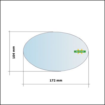 Vetro Specchio Retrovisore Asferico Lato Dx-Passeggero Per Mini Cooper (R50,R52,R53) dal 2001&gt;2008