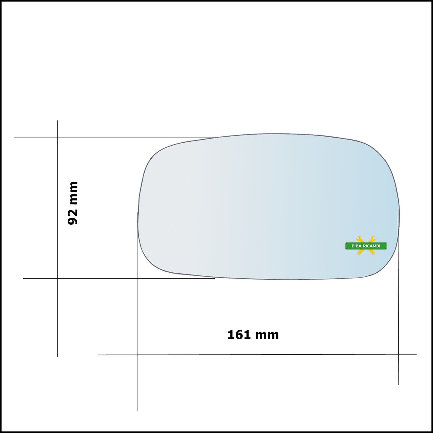 Aspherical Chrome Rear View Mirror Glass Left Driver Side For Nissan Micra II (K11) only from 1992-2003