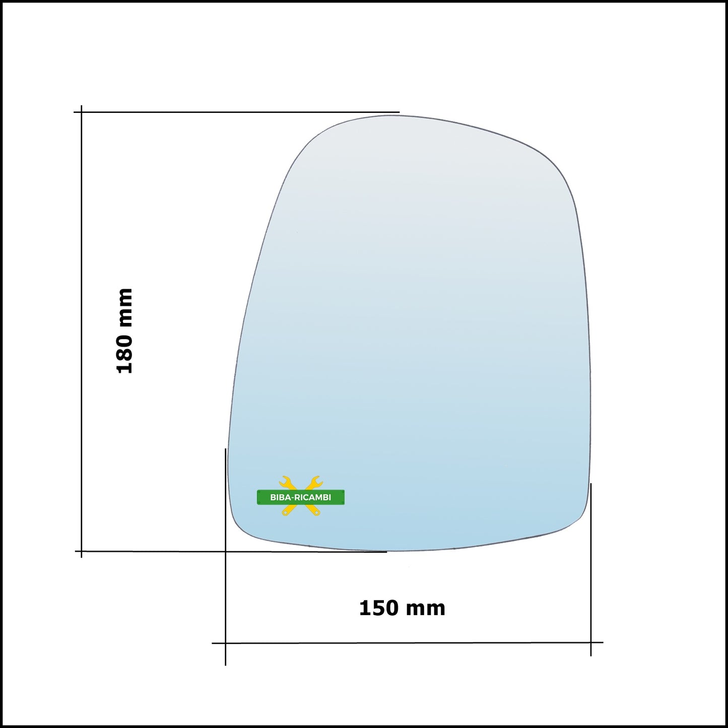 Vetro Specchio Retrovisore Cromato Lato Sx-Guidatore Per Renault Trafic II (JL) dal 2001&gt;