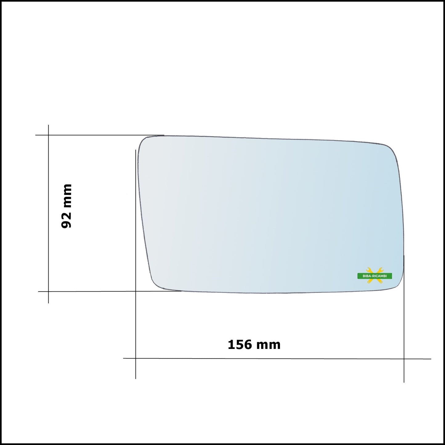 Aspherical Chrome Rear View Mirror Glass Left Driver Side For Renault 25 (B29) from 1984-1993