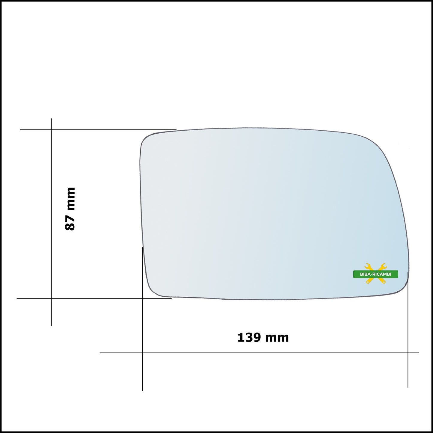 Aspherical Chrome Rear View Mirror Glass Left Driver Side For Renault Super 5 (B/C) from 1984-1996