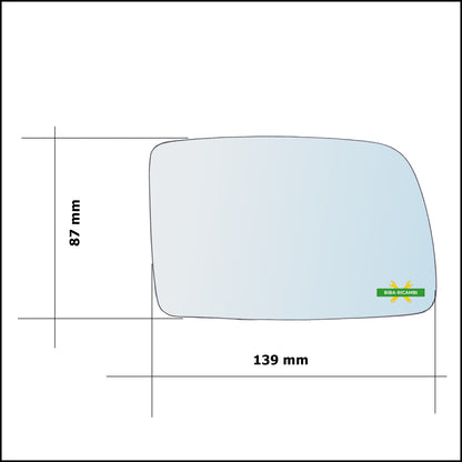 Aspherical Chrome Rear View Mirror Glass Left Driver Side For Renault Super 5 (B/C) from 1984-1996