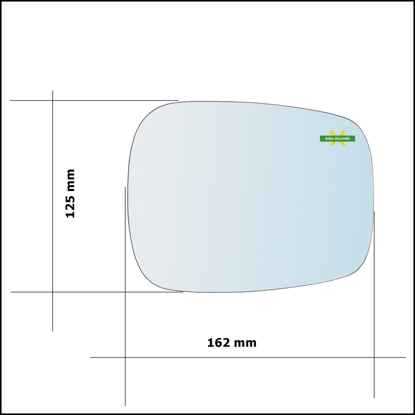 Vetro Specchio Retrovisore Cromato Asferico Lato Sx-Guidatore Per Renault Kangoo I solo dal 2003-2008