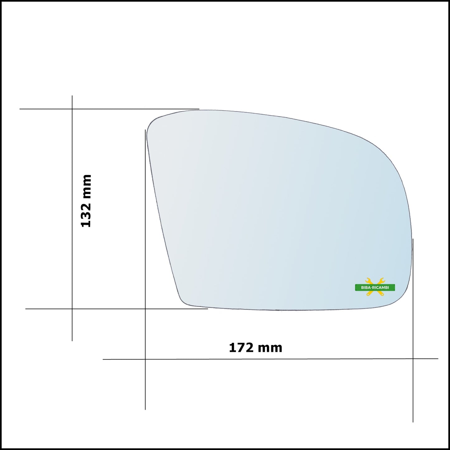 Aspherical Chrome Rearview Mirror Glass Left Driver Side For Mercedes M-Class II (W164) only from 2005-2009