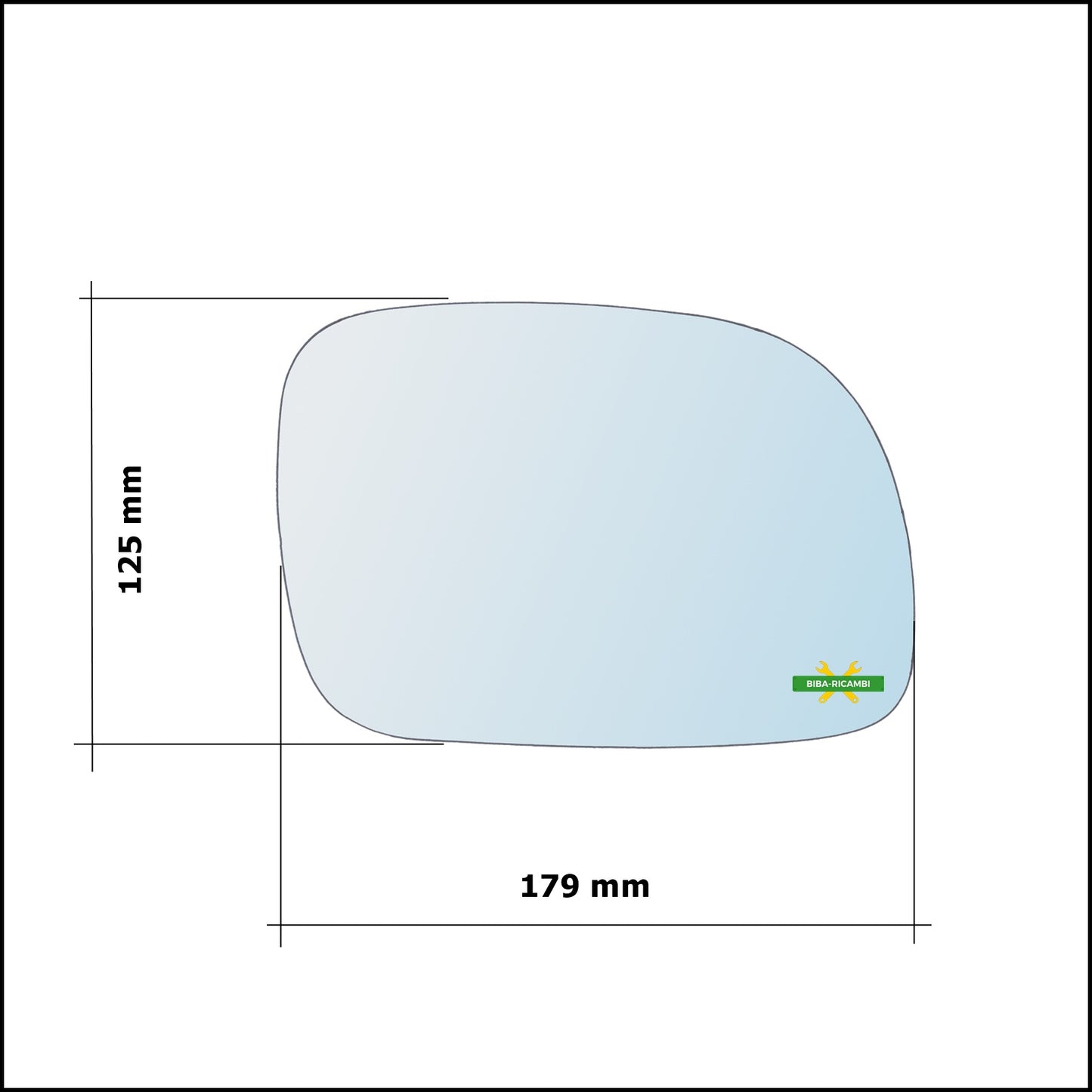 Vetro Specchio Retrovisore Cromato Lato Dx-Passeggero Per Chrysler Voyager IV (RG) dal 1999-2008