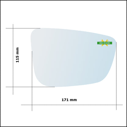 Vetro Specchio Retrovisore Asferico Lato Dx-Passeggero Per Bmw Serie 8 (G14,G15,G16) dal 2018&gt;