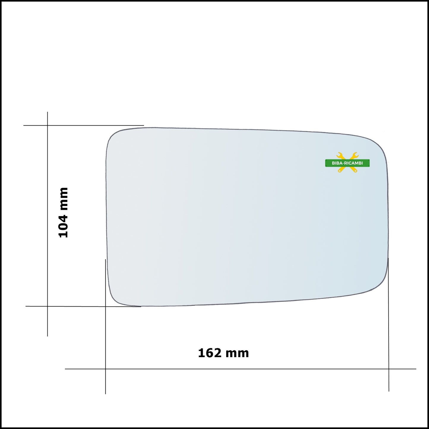 Vetro Specchio Retrovisore Asferico Lato Dx-Passeggero Per Peugeot 309 I (10C,10A) dal 1985-1989