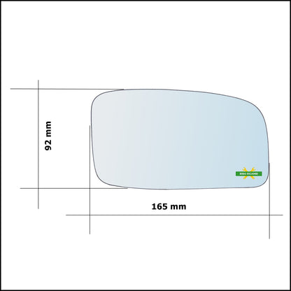 Left Driver Side Wing Mirror Glass For Peugeot 106 I (1A) from 1991-1996