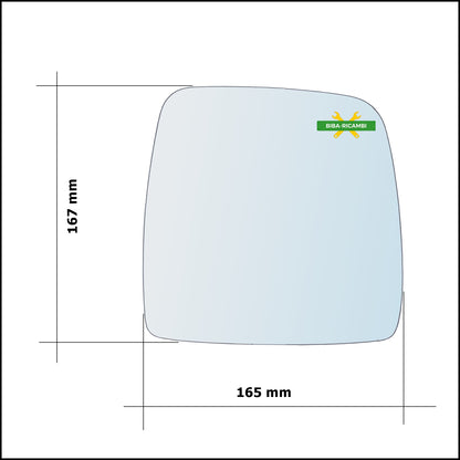 Vetro Specchio Cromato Lato Dx-Passeggero Per Suzuki Jimny I (SN) dal 1998-2006